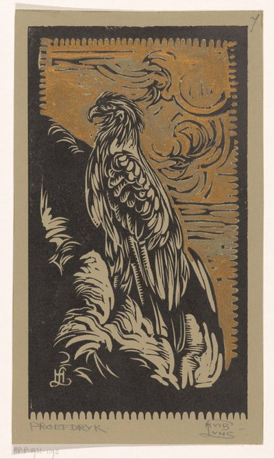 鷲 作： Huib Luns (signed by artist)