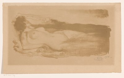横たわる裸の女性 作： Huib Luns (signed by artist)