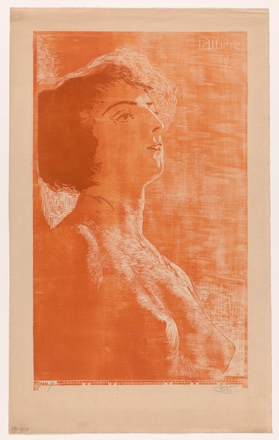 裸の胸の女性の肖像画 L