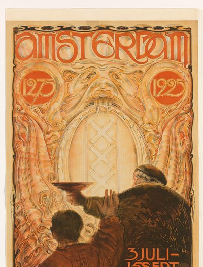 展覧会アムステルダム 1275-1925 のポスター アムステルダム 1275 1925 (オブジェクトのタイトル) 作： Huib Luns