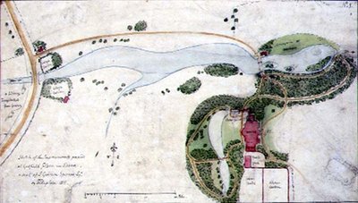 エセックス州ゴスフィールド・プレイスの庭園計画 作： Humphry Repton