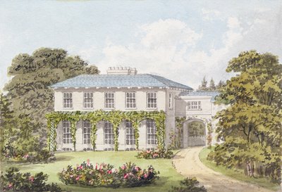 ウィリアムホームのクラファムコモンの家の南正面のデザイン 作： Humphry Repton