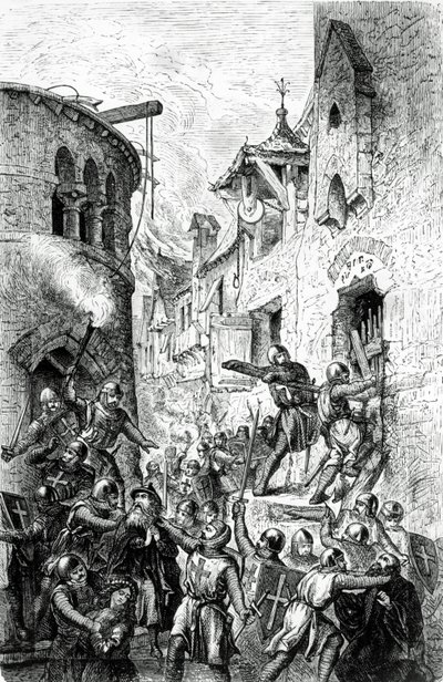 1881年の十字軍による反ユダヤ主義とユダヤ人への迫害 作： Hungarian School