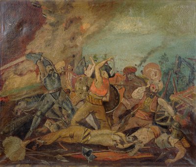 17世紀に戦ったオスマン帝国とハンガリーの兵士 作： Hungarian School