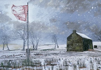 Drovers Arms and the Red Flag、Garth、1992（カードにガッシュ） 作： Huw S. Parsons