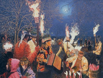 ヘレフォードシャーでのワッセイリング、1995 作： Huw S. Parsons