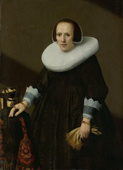 フィリップス・デニースの妻、ギアトルイド・レエルの肖像 作： Huygh Pietersz Voskuyl