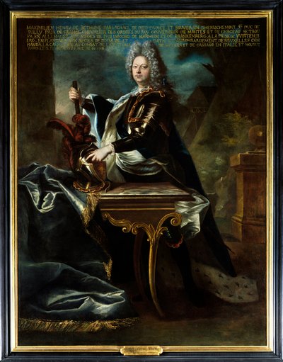 サリーの第5公爵マクシミリアン・アンリ6世・オブ・ベスーン（1669-1729）の肖像。ヒャカンテ・リゴー（1659-1743）作とされる絵画。油彩・キャンバス。必見です。Sully sur Loire, Chateau de Sully - Maximilian Henri VI de Bethune, 5th Duke of Sully (1669-1729) の肖像。 作： Hyacinthe (attr. to) Rigaud
