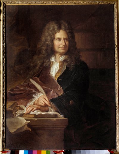 フランスの作家ニコラ・ボワロー(1636 - 1711) dit Boileau Despreaux (Boileau-Despreaux)の肖像 - Hyacinthe Rigaud (1659-1743)の工房で描かれたもの。 作： Hyacinthe (studio of) Rigaud