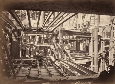 新しいパリ オペラ座、オーディトリアムの桁の労働者 作： Hyacinthe César Delmaet and Louis Émile Durandelle