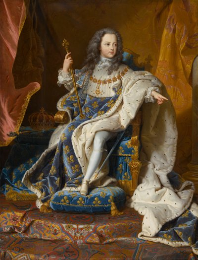 ルイ15世（1710-1774）、1715-1717年頃（キャンバスに油彩） 作： Hyacinthe Francois Rigaud