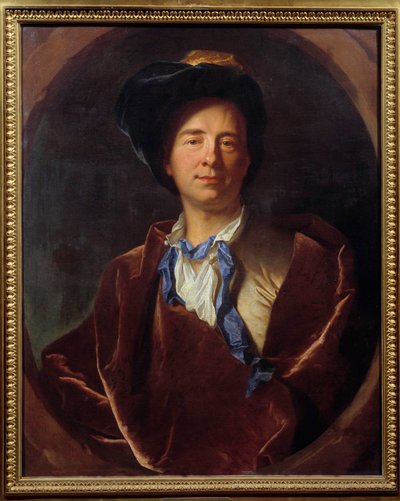 Bernard Le Bouyer (Le Bovier) de Fontenelle (1657-1757)の肖像 フランスの作家 Hyacinthe Rigaud (1659-1743) による絵画 1713 Sun.0,79x0,63 m モンペリエ、ファーブル美術館 - フランスの作家、ベルナール・ル・ブイエ（ル・ボヴィエ）・ド・フォントネル（1657-1757）の肖像。 作： Hyacinthe Francois Rigaud