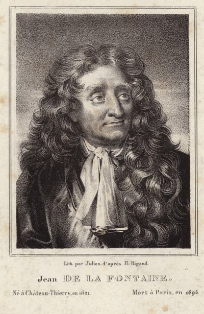 ジャン・ド・ラ・フォンテーヌの肖像 作： Hyacinthe Francois Rigaud