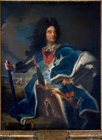 フランス元帥のルイ・クロード・ヘクター公爵の肖像（1652-1734）彼は金羊毛騎士団（1659-1743）のネックレスを持っています。 1714年 作： Hyacinthe Francois Rigaud