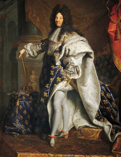 フランスのルイ14世（ルイ大帝、太陽王）の肖像（1638年～1715年）、ヒャンサンテ・リゴー（1659年～1743年）作 作： Hyacinthe Francois Rigaud