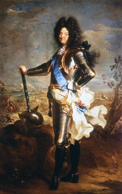 太陽王ルイ14世（1638年～1715年）の肖像。国王の肖像画家に任命されたヒャカンテ・リゴーによる油彩画。 作： Hyacinthe Francois Rigaud