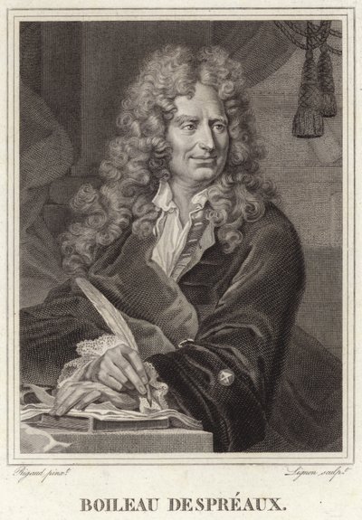 Nicolas Boileau-Despreauxの肖像 作： Hyacinthe Francois Rigaud