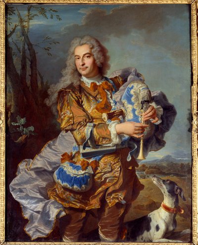 大統領の肖像 青磁またはミュゼット奏者のグエダンのすり鉢 絵画 ヒャカンテ・リゴー（1659-1743） 1735年 日。1,46x1,33 m ガスパール エクス・アン・プロヴァンス、グラネ美術館 作： Hyacinthe Francois Rigaud