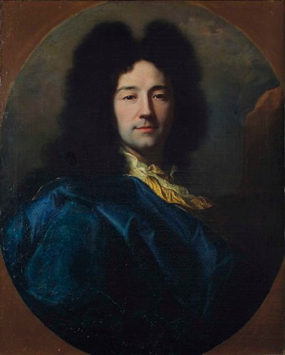 自画像 自画像、青いコートに言った、1696年。 作： Hyacinthe François Honoré Rigaud