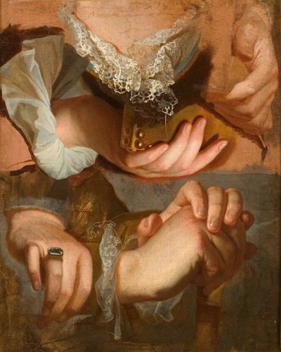 手の研究、1715～1723年頃。 作： Hyacinthe François Honoré Rigaud