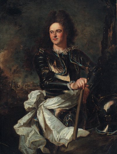 司令官のバトンと聖エスプリ騎士団のサッシを備えたコントd "エヴルーの肖像 作： Hyacinthe Francois Rigaud