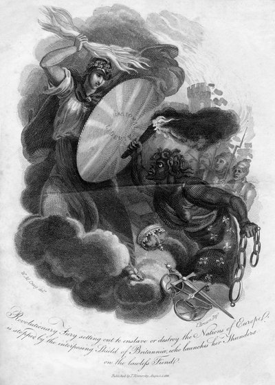 1816年、ヨーロッパの国々を奴隷化または破壊しようとする革命的な激怒。 作： I. Brown