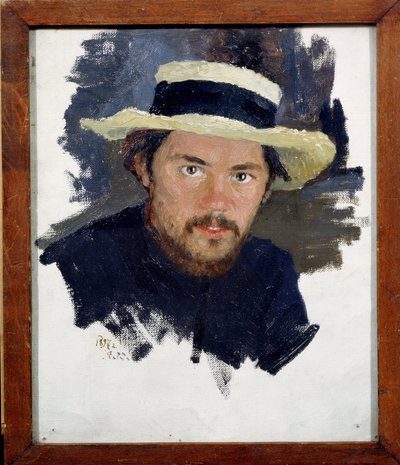 自画像（自画像）。 Jakov Jakovlevich Kalinichenko (1869-1938) の絵画、キャンバスに油彩 作： Iakov Kalinichenko