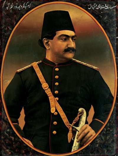 ガージャール朝のジルアイスルタンの肖像 作： Ibrahim Ibrahim