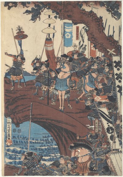 湾を見渡す 作： Ichieisai Yoshitsuya
