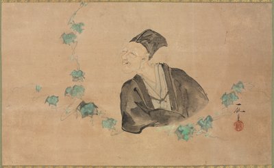 芭蕉の肖像、1700年代。 作： Ichijun