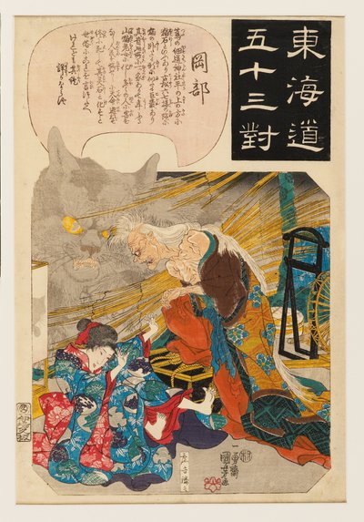岡部：猫石の物語 作： Ichiyusai Kuniyoshi