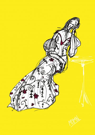 黄色いファッションイラスト 作： Ida Publishing