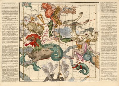Vernal Equinox、説明中の天体グローブボードの平面からのプレート2、パブ。 1674年（手描きの彫刻） 作： Ignace Gaston Pardies