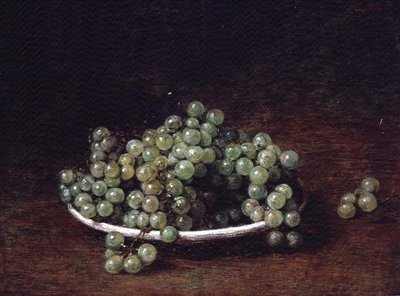 小粒の葡萄の静物画 作： Ignace Henri Jean Fantin Latour