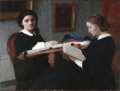 二人の姉妹 作： Ignace Henri Jean Fantin-Latour
