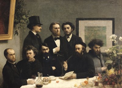 テーブルの一角 作： Ignace Henri Jean Fantin Latour