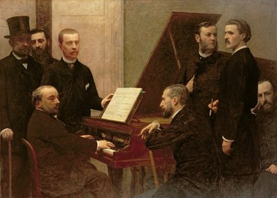 ピアノの周り、1885 作： Ignace Henri Jean Fantin Latour