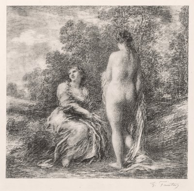 入浴者、1881年。 作： Ignace Henri Jean Fantin Latour