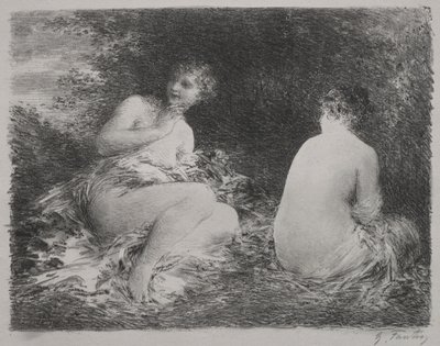 入浴者、1899年。 作： Ignace Henri Jean Fantin Latour