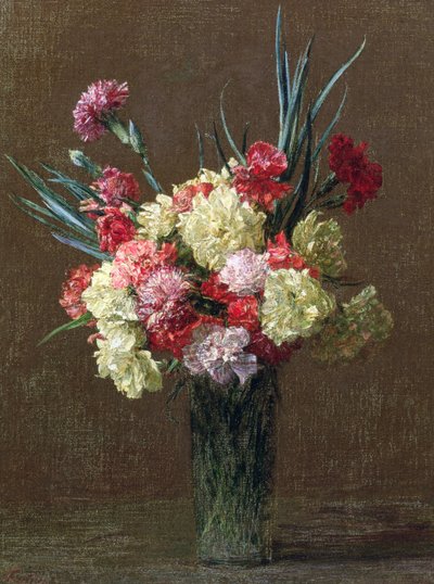 カーネーション 作： Ignace Henri Jean Fantin Latour