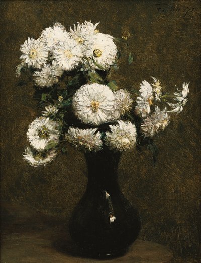 菊; Chrysanthemes、1871 作： Ignace Henri Jean Fantin Latour