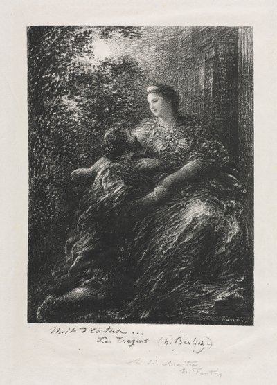 トロイの木馬のデュエット、1894年。 作： Ignace Henri Jean Fantin Latour