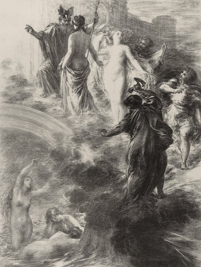 楽劇「ラインの黄金」最終場面 作： Ignace Henri Jean Fantin Latour