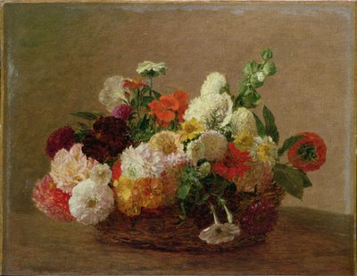 花の静物 作： Ignace Henri Jean Fantin Latour