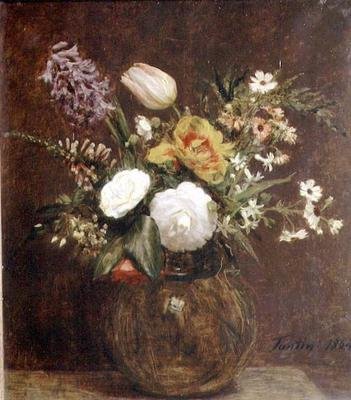 フラワーズ 作： Ignace Henri Jean Fantin Latour