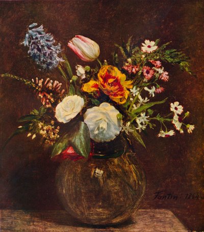 花、19世紀 作： Ignace Henri Jean Fantin Latour
