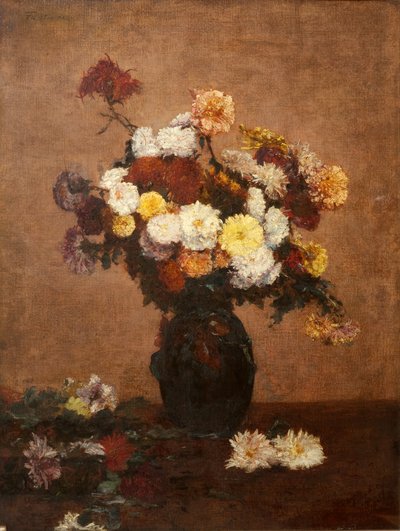 花瓶の花1872 作： Ignace Henri Jean Fantin Latour