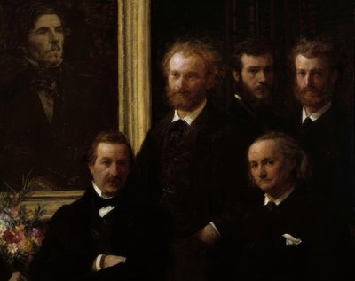 ドラクロワへのオマージュ 作： Ignace Henri Jean Fantin Latour