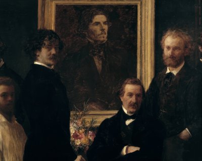 ドラクロワへのオマージュ 作： Ignace Henri Jean Fantin Latour