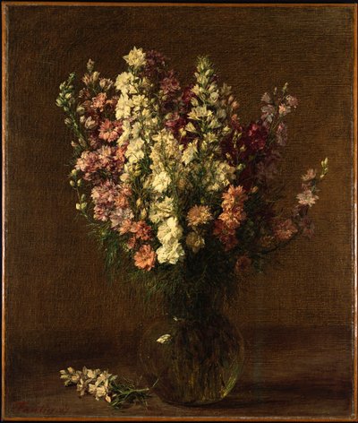 ラークスパー、1887 作： Ignace Henri Jean Fantin Latour